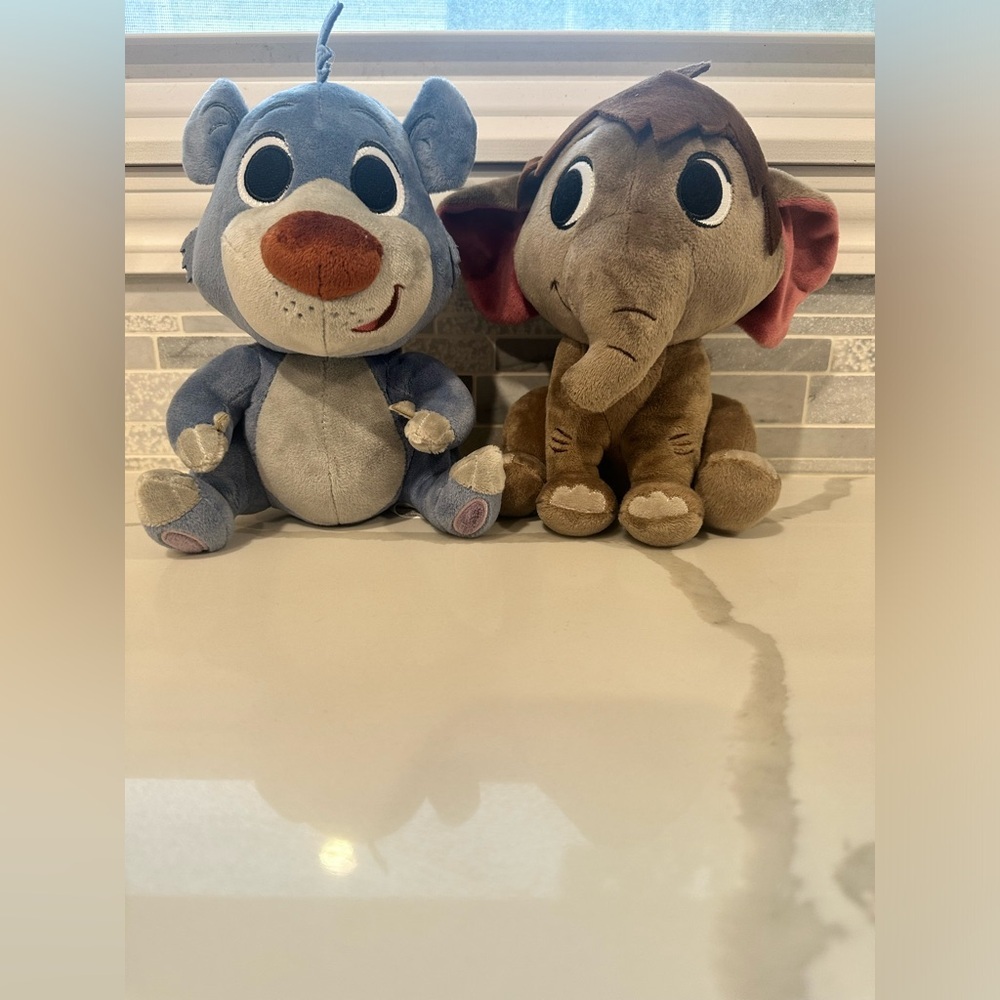 Disney Store Jungle Book Baloo and Hathi Jr Plush